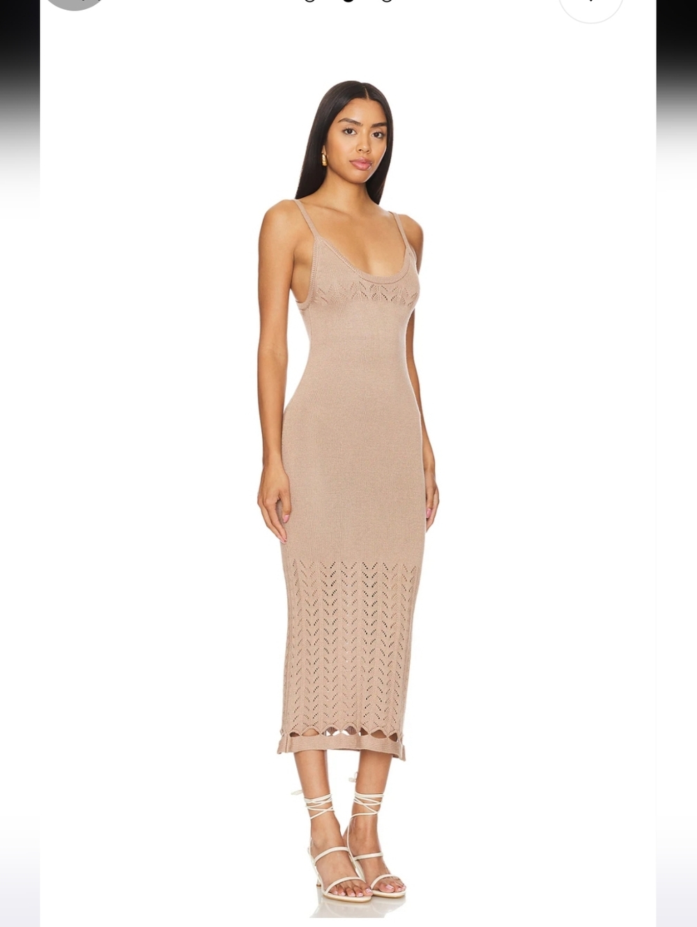 Revolve Peixoto Nora Knit Midi Dress In Camel Knit Size Small